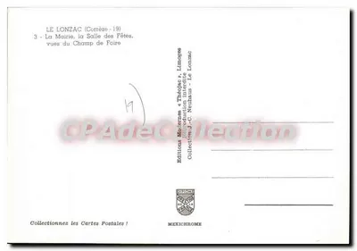 Le Lonzac — Vista da prefeitura e do campo de feira — Éditions Mo. Jarnes & Théâtre, Limoges — Verso