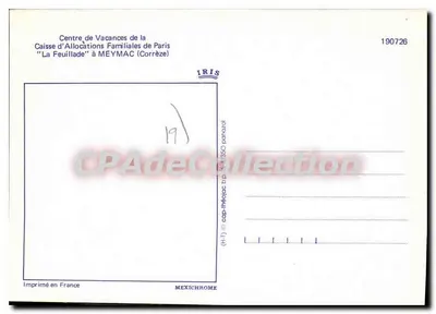 La Feuillade — Centrum Wypoczynku w Meymac — IRIS — Rewers