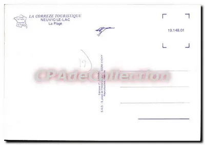 Jezioro Cigogne — widok z lotu — La Cigogne, wydawca S.A.D. (03200 Vichy) — Rewers
