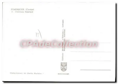Pompadour (Corrèze) — Concurso hípico — Edições Modernas, Limoges — Verso