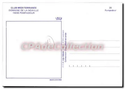 Club Méditerranée - Pompadour — editor IRIS, n°39 — Verso
