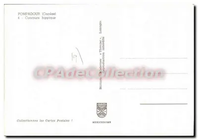 Pompadour (Corrèze) — Concurso hípico — Edição Mexichrome — Verso