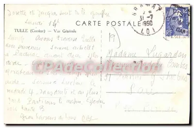 Tulle (Corrèze) — Ogólny widok — Wydawca nieznany, nr 19 — Rewers
