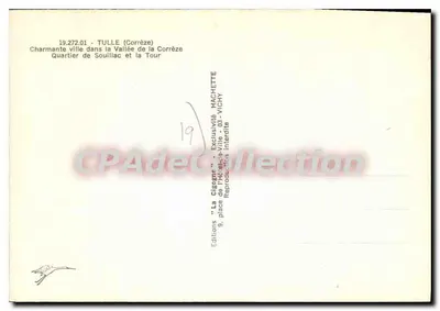 Tulle (Corrèze) — Przyjemna miasto w dolinie Corrèze, dzielnica Souillac i wieża — Wydawnictwo La Cigogne — Rewers