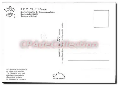 Tulle - Centrum Instrukcji Gwardii Pogranicznej - Kaszern La BACHELLERIE - Wydawca Élèe — Rewers