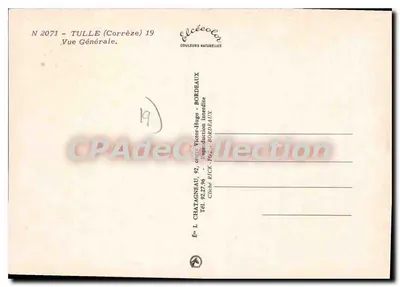 Tulle (Corrèze) — Widok ogólny — Élécécolor, nr 2071 — Rewers