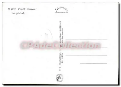 Tulle (Corrèze) — ogólny widok — wydawca L. Chatagneau, Bordeaux — Rewers