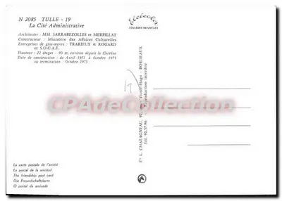 Administracyjna Cytadela — Tulle — Wydawca Elcée, nr 2085 — Rewers