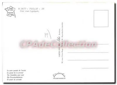 Tulle — Typowy widok — Wydawca Elcée, nr 2077 — Rewers