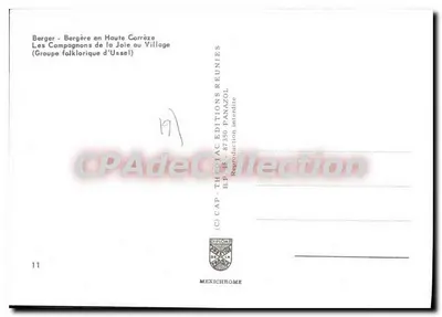 Pastor — Pastora na Alta Corrèze — Os Comparsas da Alegria no Village (Grupo Folclórico de Usse) — CAP - Théodiac Edições Panazol — Verso