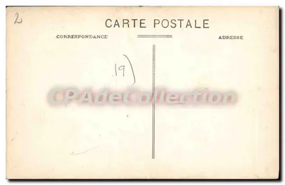 Uzerche (Corrèze) — Château Pontier, Église et École Supérieure — CPA n°19 — Verso