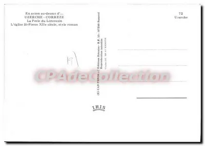 Uzerche - Perła Limousin — Kościół św. Piotra, XII wiek, styl romański — Wydawnictwa Zjednoczone - IRIS — Rewers