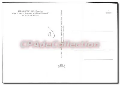 Plano d'água e Instituto Médico-Educativo de Sornac — Corrèze — editor IRIS — Verso