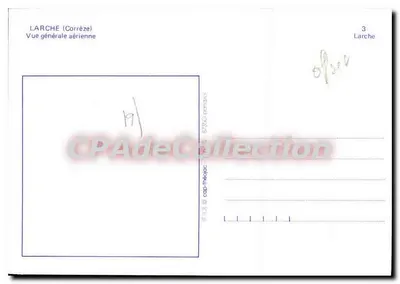 Larche (Corrèze) — Ogólny widok z lotu — Stara pocztówka deCollection — Rewers