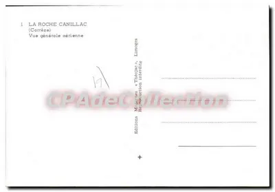 La Roche-Canillac — Vista geral aérea — Éditions Médières & ThéoJac — Verso