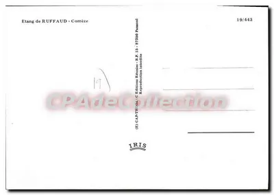 Etang de Ruffaud — Obozowisko — Pamiątka — CAPTHAC Éditions Rannée — Rewers