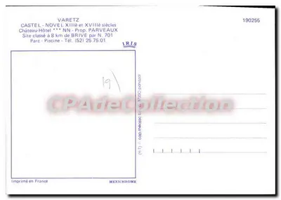 Zamek w Varetz — XVIII i XIX wiek — MEXICHROME — Rewers