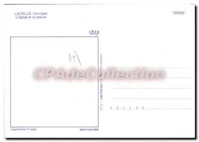 Lacelle (Corrèze) — A igreja e a prefeitura — IRIS — Verso