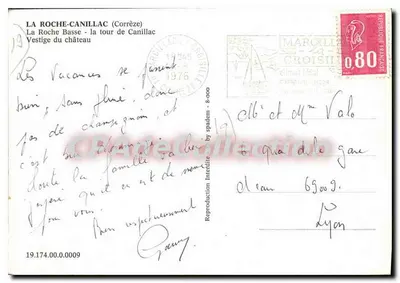 La Roche-Canillac (Corrèze) — Vestígio do Castelo — La Roche-Basse — editor desconhecido — Verso