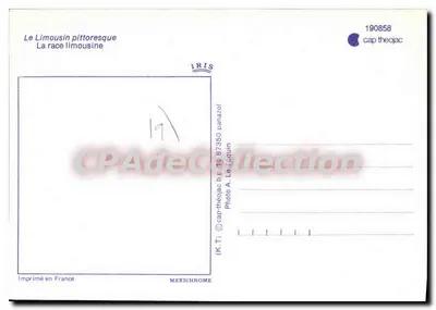 O Limousin pitoresco — A raça limousine — IRIS, cap theojac, n° 190858 — Verso