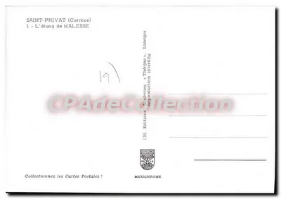 Saint-Privat (Corrèze) — Lago de Malesse — Éditions Mexichrome — Verso