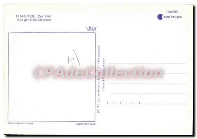 Chaumeil (Corrèze) — Vista geral aérea — IRIS, n° 190285 — Verso