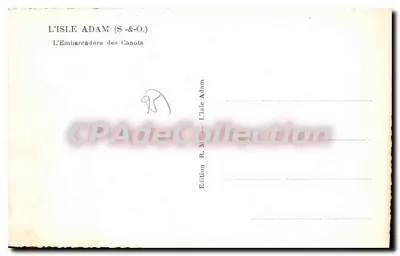 L'Embarcadère dei Canotti — L'Isle Adam — Edizione R. M. — S-&-O. — Verso