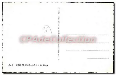 ल'इसल-एडम (दक्षिण एवं पश्चिम) — प्लेज़ — फोटोग्राफिक आर्ट्स कंपनी, 44, रू लेटेलियर - पेरिस — पीछे