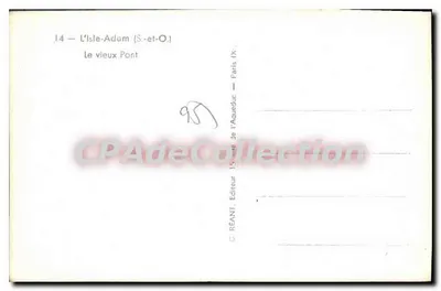 L'Isle-Adam (S.-et-O.) — O Velho Ponte — Editor Réant, Paris — Verso