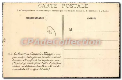 Zamek Écouen — Seine-et-Oise — Wydawca Maggi's, nr 72 — Rewers