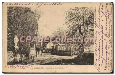 Domont - Hameau de Manine — Localidade com estátuas e alamedas — editor Léonille, Fréderic & Cie