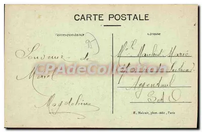 Mériel — Ponte sobre a Oise — E. M. — Verso