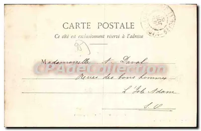 Auvers-sur-Oise — L'Oise, amont — A. Seyes, editore — Verso