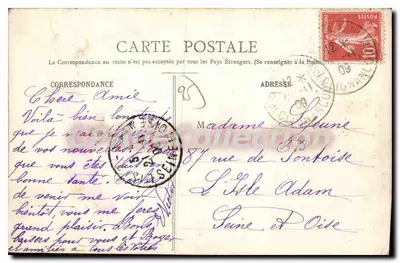 AUVERS-sur-OISE — Il Castello (Facciata Nord) — A. Sayes, Pontoise, editore — Verso