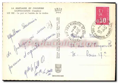 Sainte-Marine (Finistère) — Port i wejście do rzeki — Wydawnictwo Art Jos — Rewers