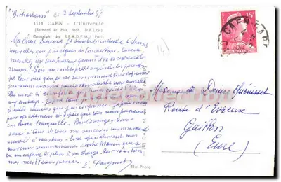 Uniwersytet w Caen — Widok budynku uniwersyteckiego — Cap — Rewers