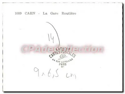 Gara Kolejowa w Caen — Kuryery Normandzcy — Wydawca: Ladycae Kartki Pocztowe — Rewers