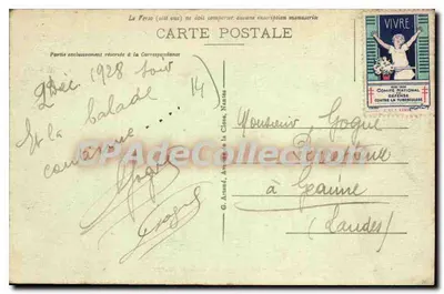 Caen - Praça da Mutualidade — vista do canal com barco e pescador — editor desconhecido, n° 53 — Verso