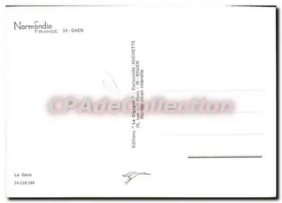 Stacja kolejowa w Rouen — Turystyka — Wydawca La Cigogne — Rewers