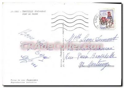 Puerto de pesca de Trouville — Calvados — Edición Saprèmos — Reverso