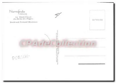 Die Storch — Geschäftsstraße in Trouville — Verlag Die Storch — Rückseite