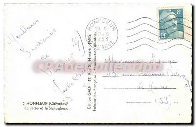 Der Hafen und das Sémaphore in Honfleur — Edition Galf — n° 47 — Rückseite