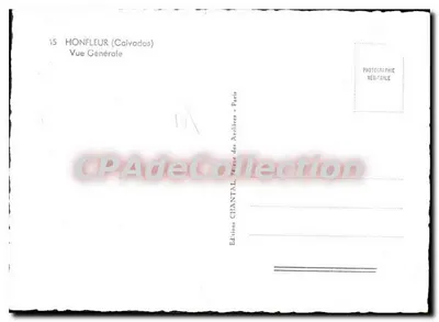 Honfleur (Calvados) — Vista Geral — Edições Chantal, Paris — Verso