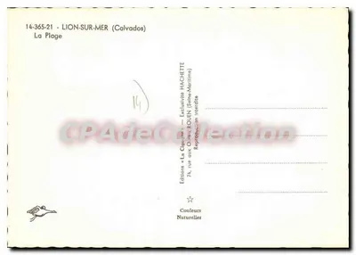 Lion-sur-Mer — La Plage — Edizioni « La Cigogne » — Verso