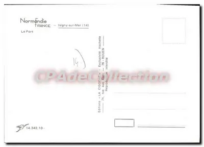 Le Port — Isigny-sur-Mer (14) — Éditions LA CIGOGNE — Verso