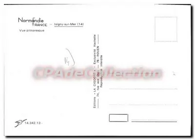 Isigny-sur-Mer — Widok malowniczy — Wydawnictwo LA CIGOGNE — Rewers