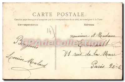 Luc-sur-Mer (Calvados) — As Falésias — B.F. PARIS — Verso