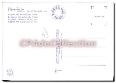 Ouistreham Riva-Bella — vue panoramique — Éditions Hachette — Verso
