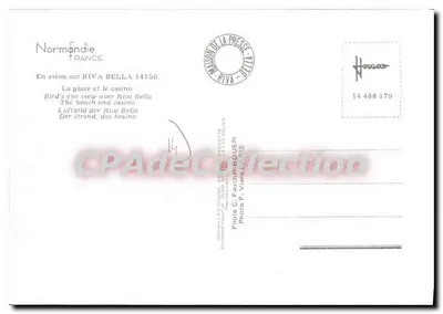 Riva Bella — widok z lotu ptaka na kasynie i plaży — A CIGOGNE — Rewers