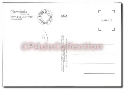 Kasyno w Riva-Bella — Widok panoramiczny — Wydawnictwo 'La Créperie' Riva-Bella — Rewers